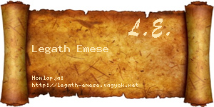 Legath Emese névjegykártya